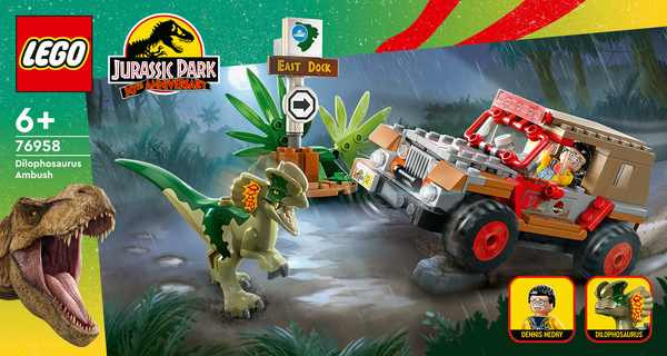 Lego Jurassic Dilophosaurusbakh&aring;ll 76958