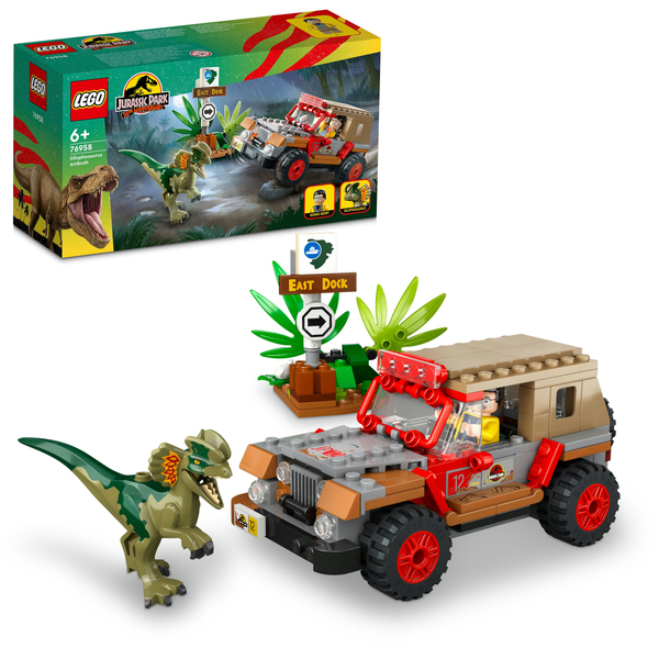 Lego Jurassic Dilophosaurusbakh&aring;ll 76958
