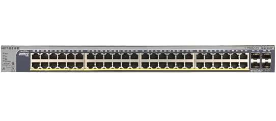 NETGEAR ProSAFE GS752TP - Kytkin - L3 Lite - Hallinnoitu - 8 x 10/100/1000 (PoE+) + 40 x 10/100/1000 (PoE) + 4 x SFP - ty&ouml;p&ouml;yt&auml;, r&auml;kkiin asennettava - PoE+ (384