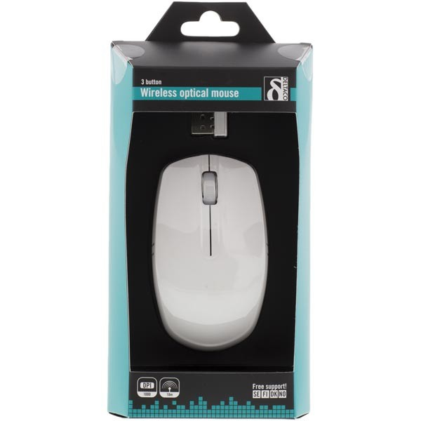 Deltaco MS-799 - wireless mouse, White