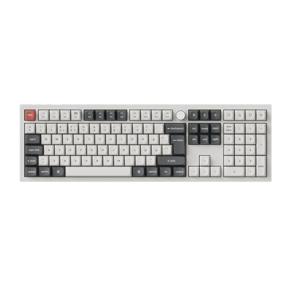 Keychron Q6 Ultra 8K Wireless Mechanical Gaming Keyboard, Silk POM Red, White