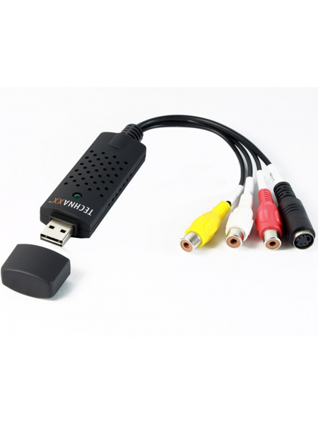 Technaxx USB 2.0 Video Grabber, NTSC 720x480 vid 30fps, svart