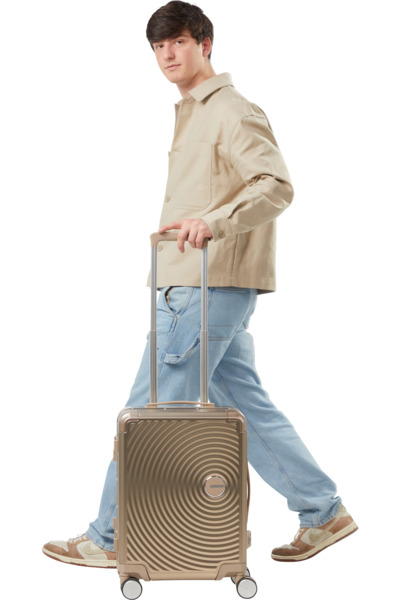 American Tourister Soundbox Alu 55 cm, aluminium resv&auml;ska, brons