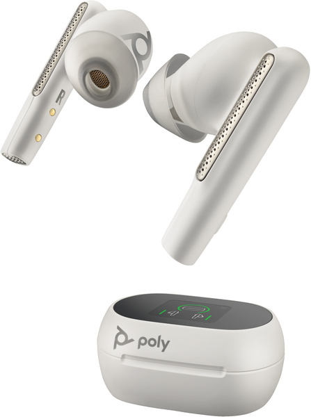 Poly Voyager Free 60+ UC tr&aring;dl&ouml;sa in-ear h&ouml;rlurar, vit