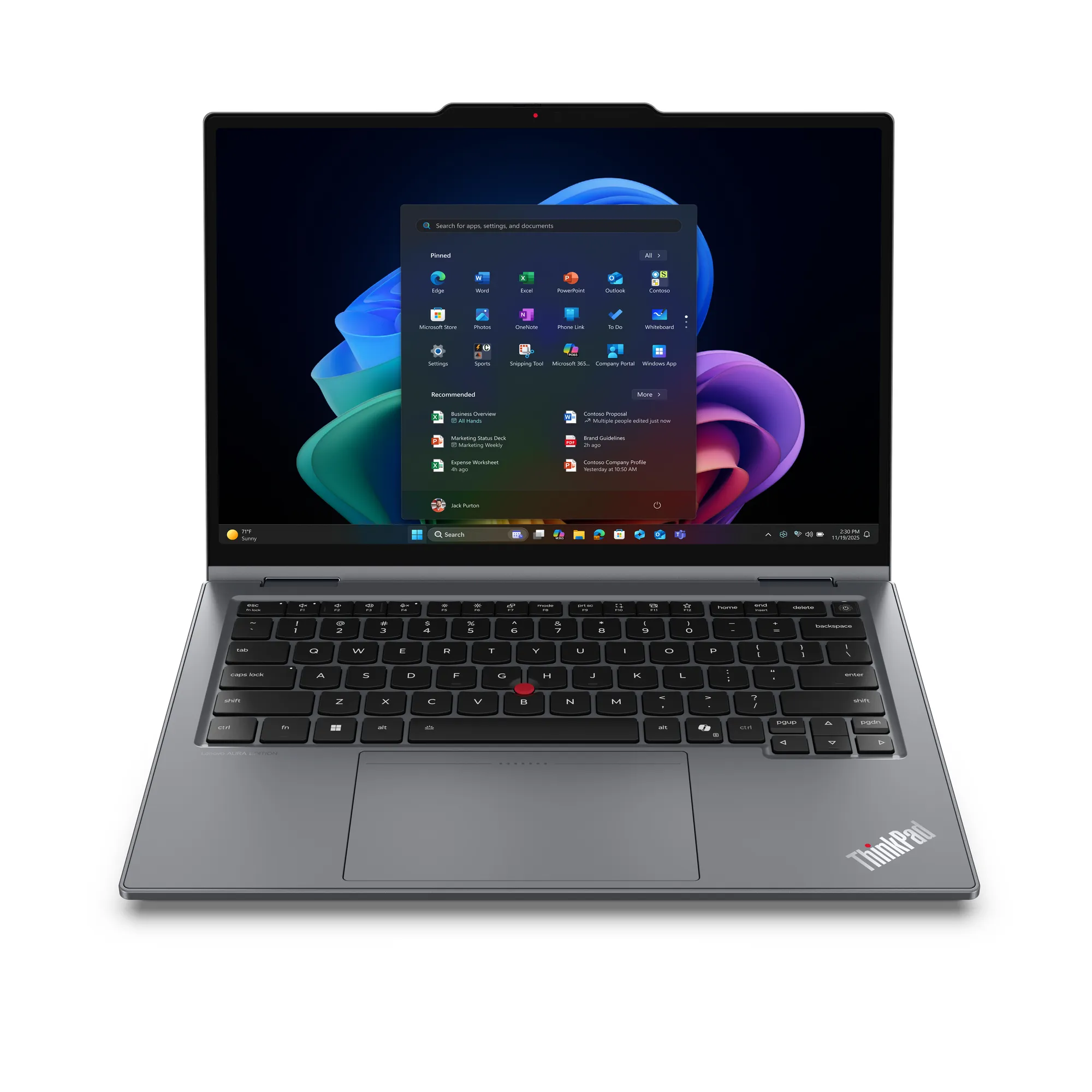 Lenovo ThinkPad X1 2-in-1 Gen 11 Aura Edition 14.0" Ultra 5 325, 32 Gt, 512 Gt, Intel Graphics, Win 11 Pro -kannettava, harmaa