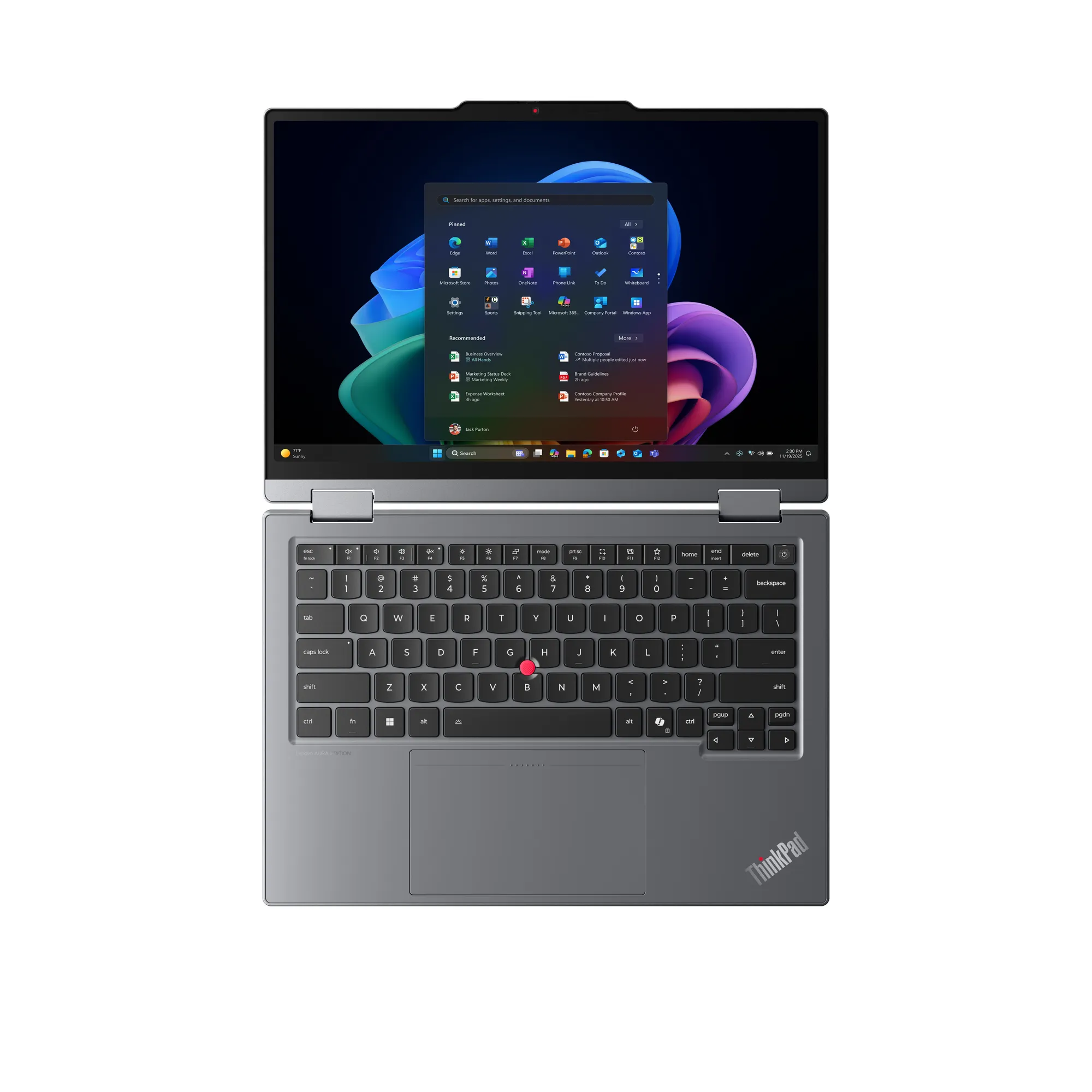 Lenovo ThinkPad X1 2-in-1 Gen 11 Aura Edition 14.0" Ultra 5 325, 32 GB, 512 GB, Intel Graphics, Win 11 Pro - b&auml;rbar dator, gr&aring;