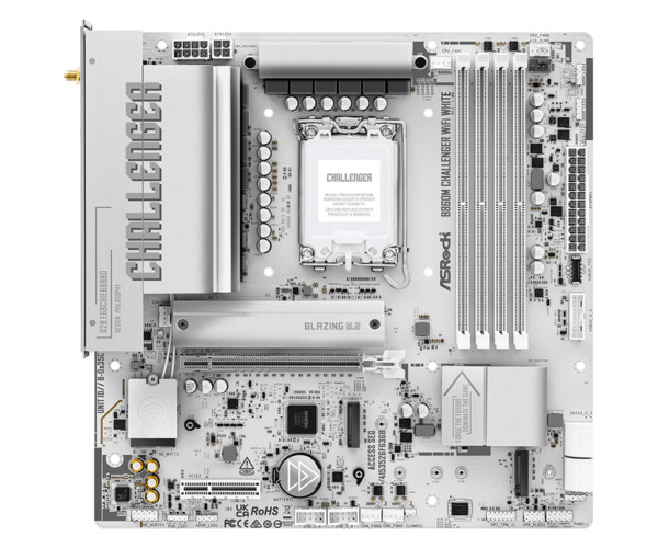ASRock Challenger B860M WiFi 7 White LGA1851 mATX Motherboard