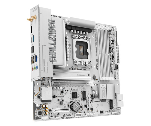 ASRock Challenger B860M WiFi 7 White LGA1851 mATX Motherboard