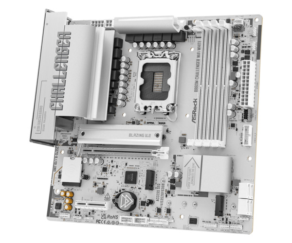 ASRock Challenger B860M WiFi 7 White LGA1851 mATX Motherboard