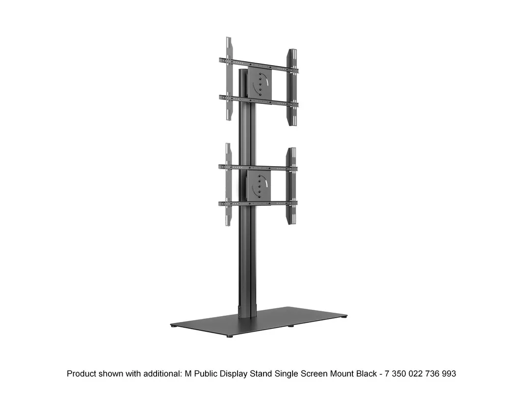 Multibrackets M Public Display Stand Single Screen Mount - Asennuskomponentti ( teline ) tuotteelle plasma / LCD / TV - ter&auml;s - musta - lattiajalustaan asennett
