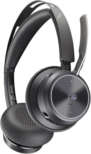 HP Poly Voyager Focus 2 tr&aring;dl&ouml;s headset + laddst&auml;llning, svart