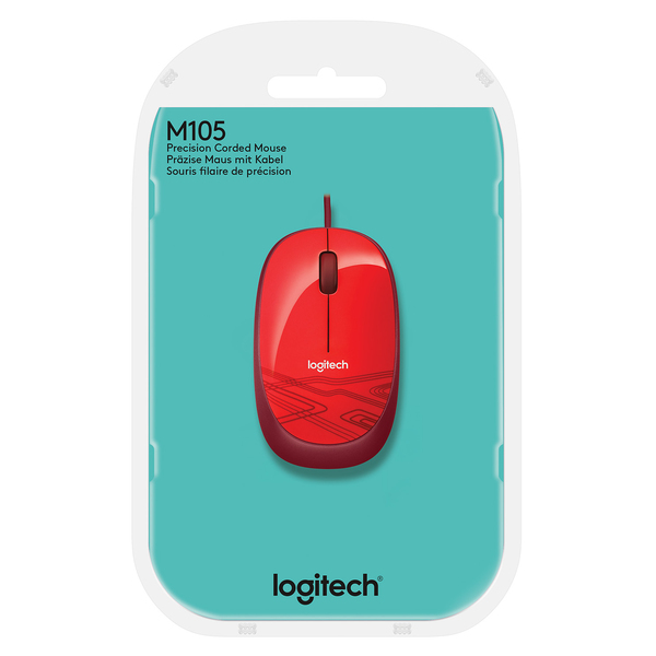 Logitech M105 - mouse, Red