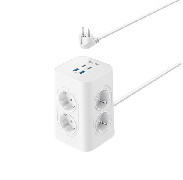 Anker 12-in-1 USB Power Strip - power strip, white