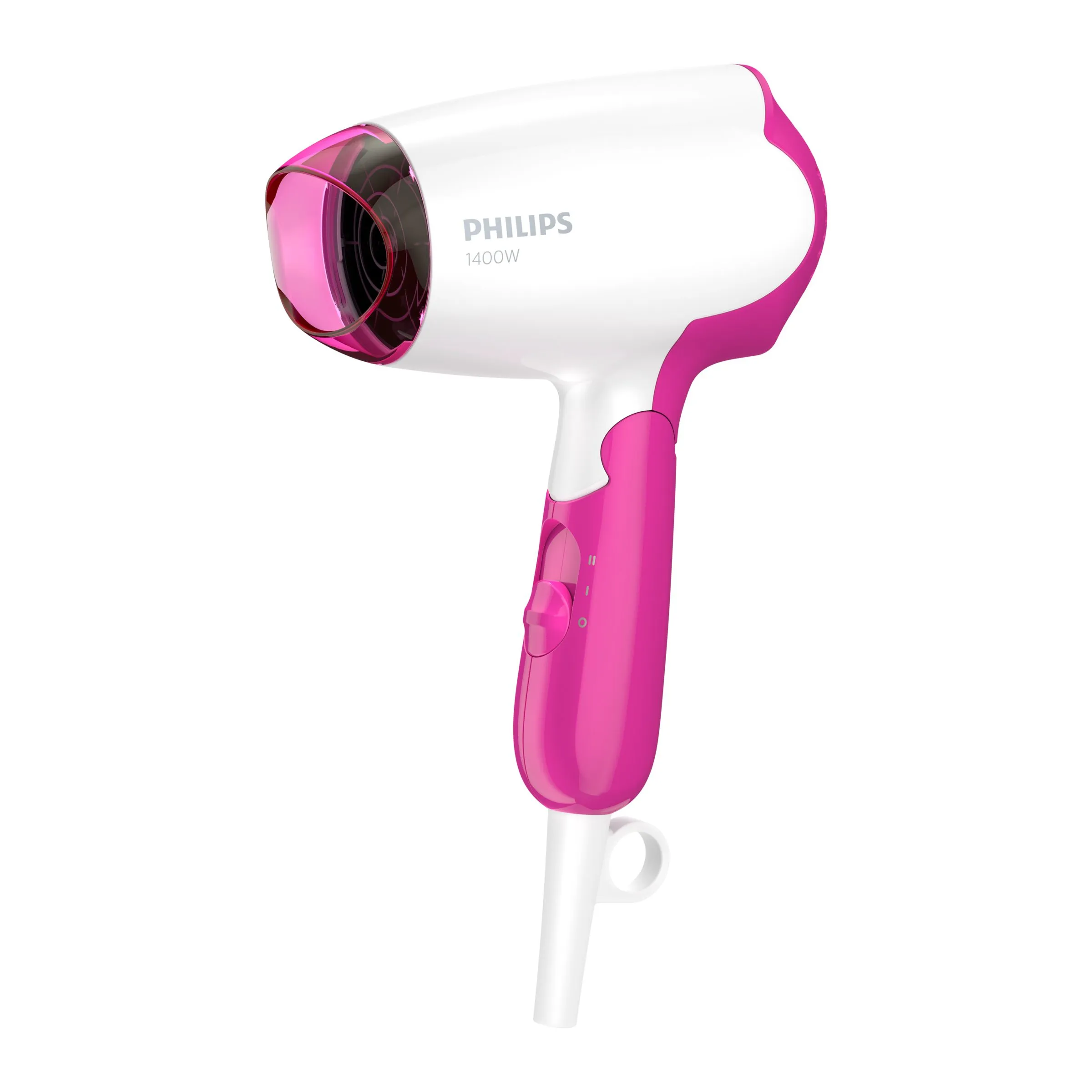 Philips DryCare Essential BHD003/00, 1400W - travel hair dryer, White, Pink