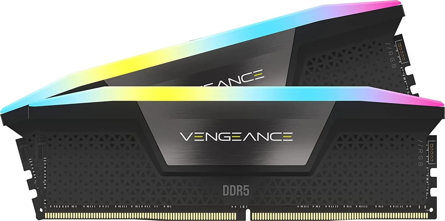 Corsair Vengeance RGB 32 GB (2 x 16 GB) DDR5 5200 MHz, CL40 - minne, Svart