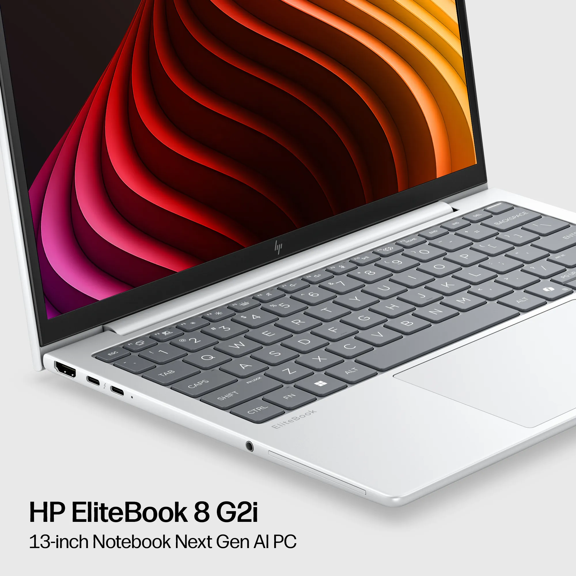 HP EliteBook 8 G2i 13.3" Ultra 7 325, 16 GB, 512 GB, Win 11 Pro - b&auml;rbar dator, silver