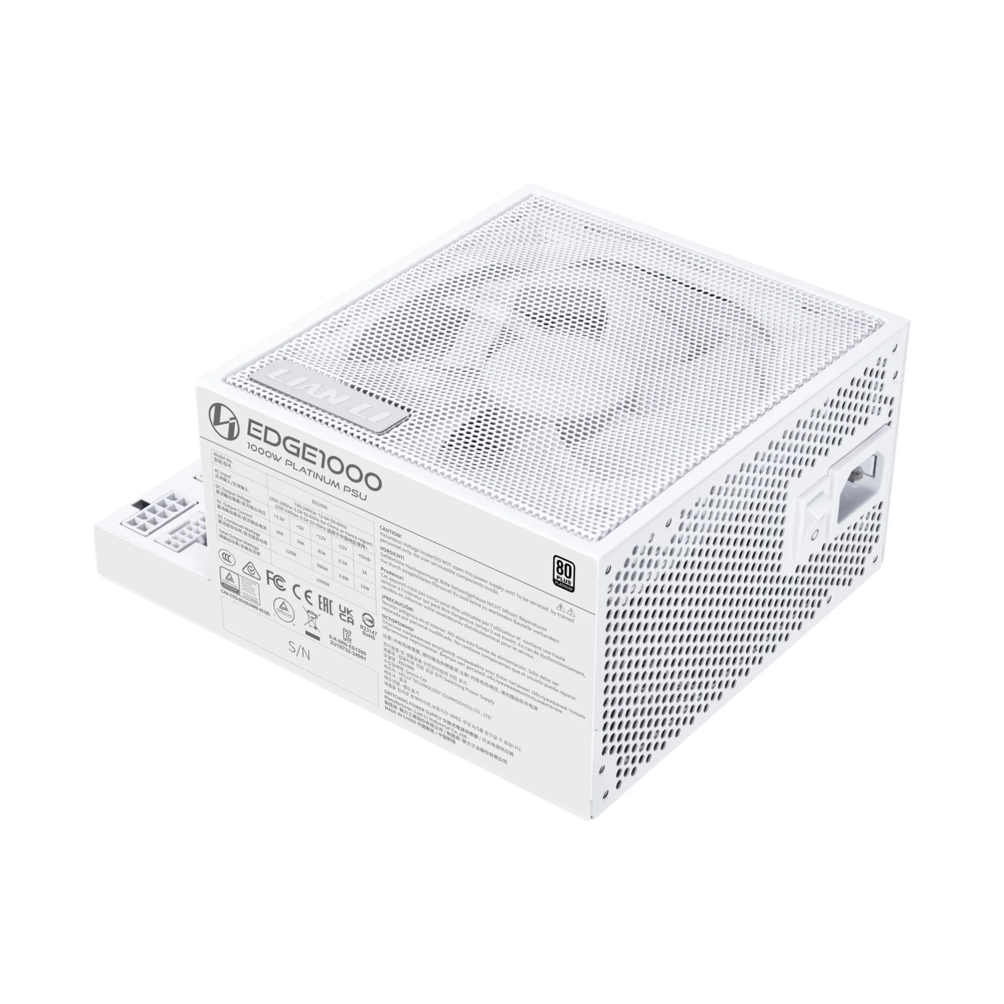 Lian Li EDGE 1300 White 1300W - PSU, 80 Plus Platinum