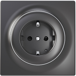 Fibaro Walli Outlet N type F Anthracite