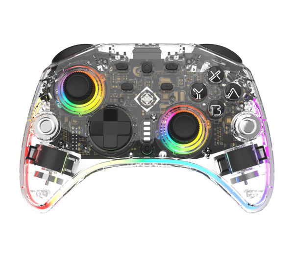 DELTACO GAMING Wireless transparent Switch 2 controller with C-button, RGB, Macro buttons