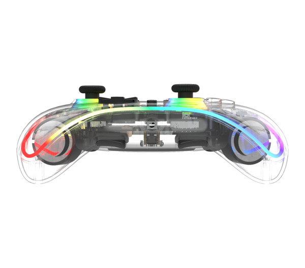 DELTACO GAMING Wireless transparent Switch 2 controller with C-button, RGB, Macro buttons