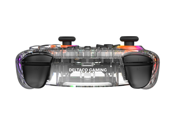 DELTACO GAMING Wireless transparent Switch 2 controller with C-button, RGB, Macro buttons