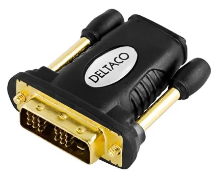 Deltaco HDMI - DVi-D - adapter, Black