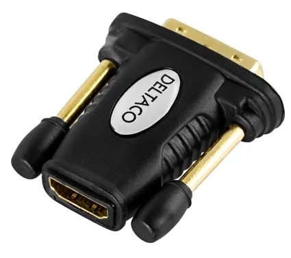 Deltaco HDMI - DVi-D - adapter, Black