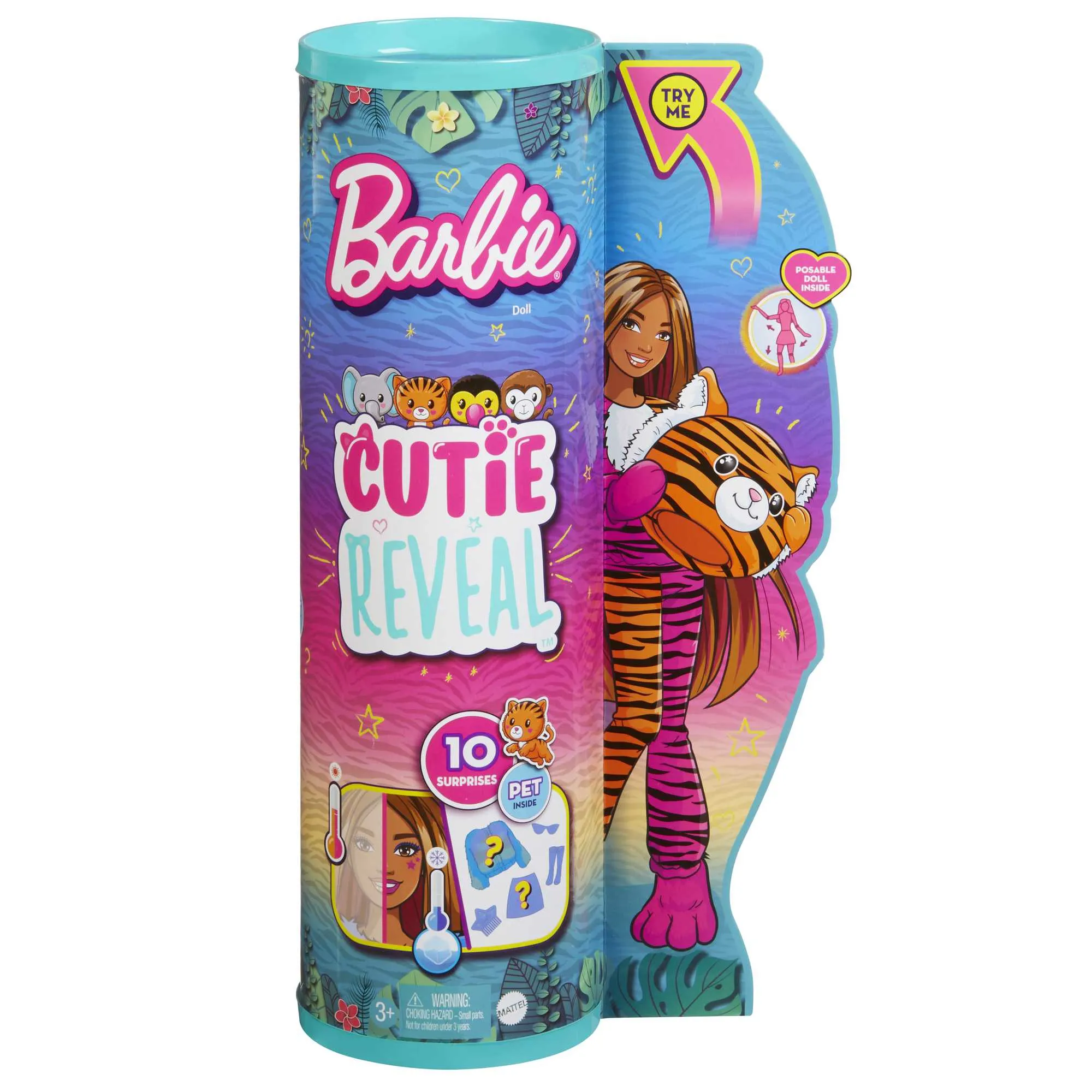 Mattel Barbie Cutie Reveal Jungle Series - Tiger, toy figure