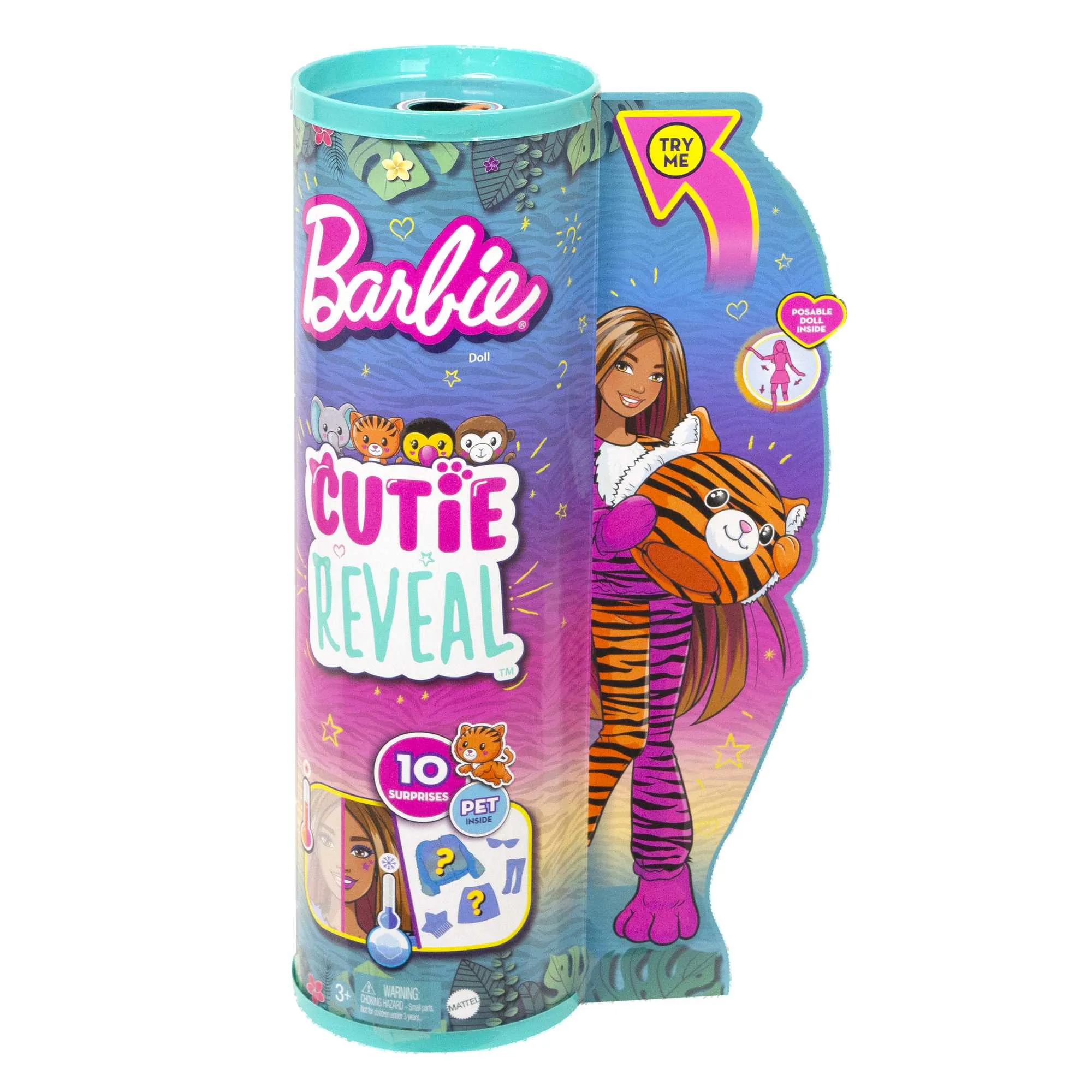 Mattel Barbie Cutie Reveal Jungle Series - Tiger, toy figure
