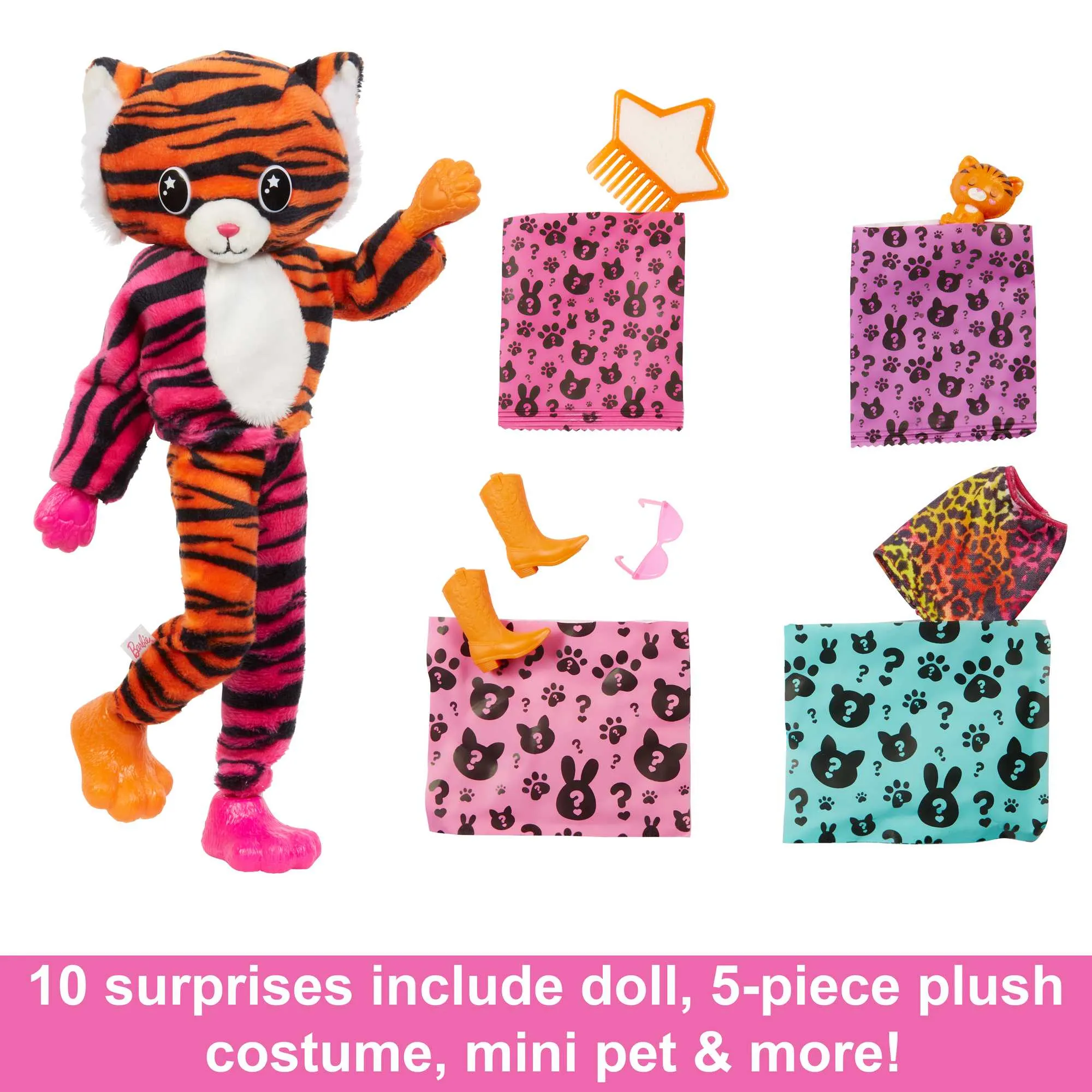 Mattel Barbie Cutie Reveal Jungle Series - Tiger, toy figure