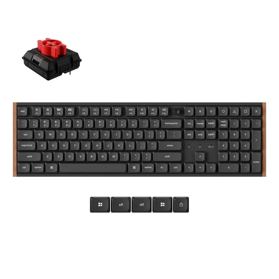 Keychron K5 Ultra SE 8K -langaton mekaaninen pelin&auml;pp&auml;imist&ouml;, Milk POM Red, musta
