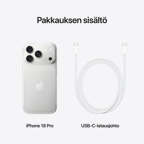Apple iPhone 18 Pro 256 Gt -puhelin, Hopea