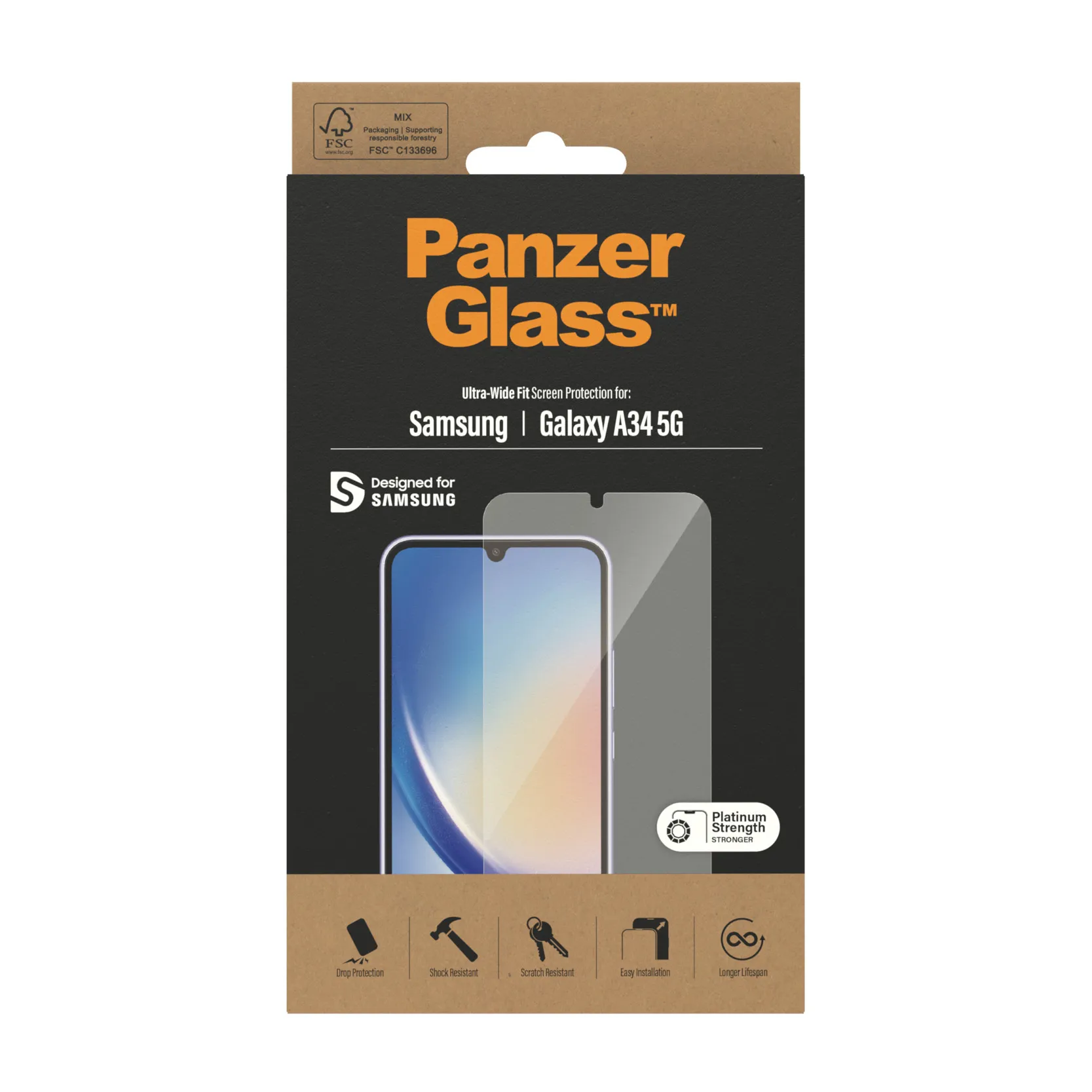 PanzerGlass Ultra-Wide Fit, Galaxy A34 - Screen Glass