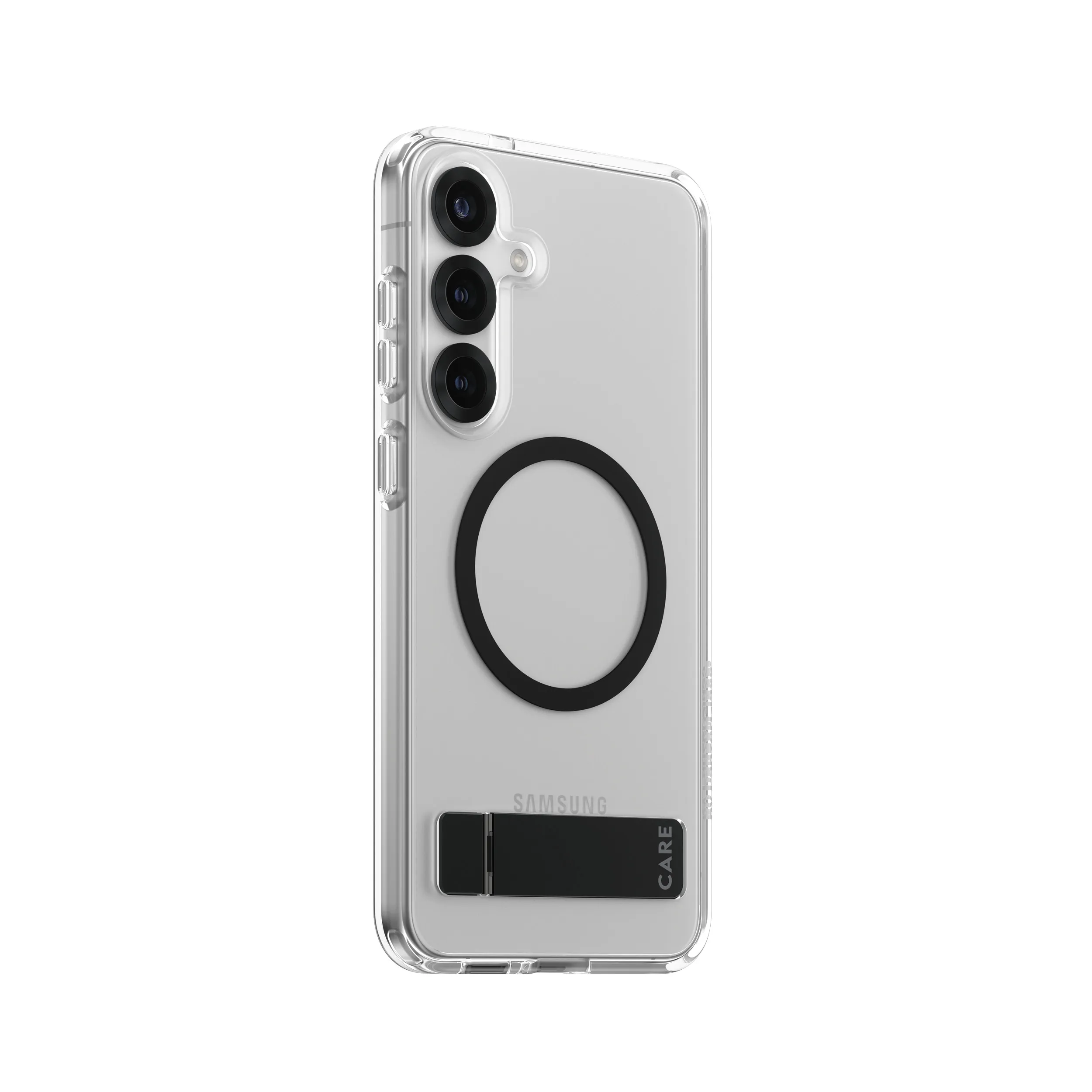 Care by PanzerGlass Galaxy S25+ Kickstand Case, Transparent with Black