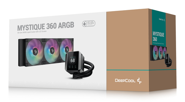 DeepCool MYSTIQUE 360 ARGB -nestej&auml;&auml;hdytysj&auml;rjestelm&auml;, Musta