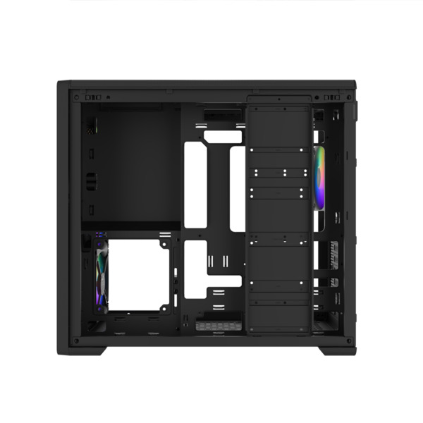 SAMA S50 midi-tower chassi med f&ouml;nster och RGB-belysning, svart
