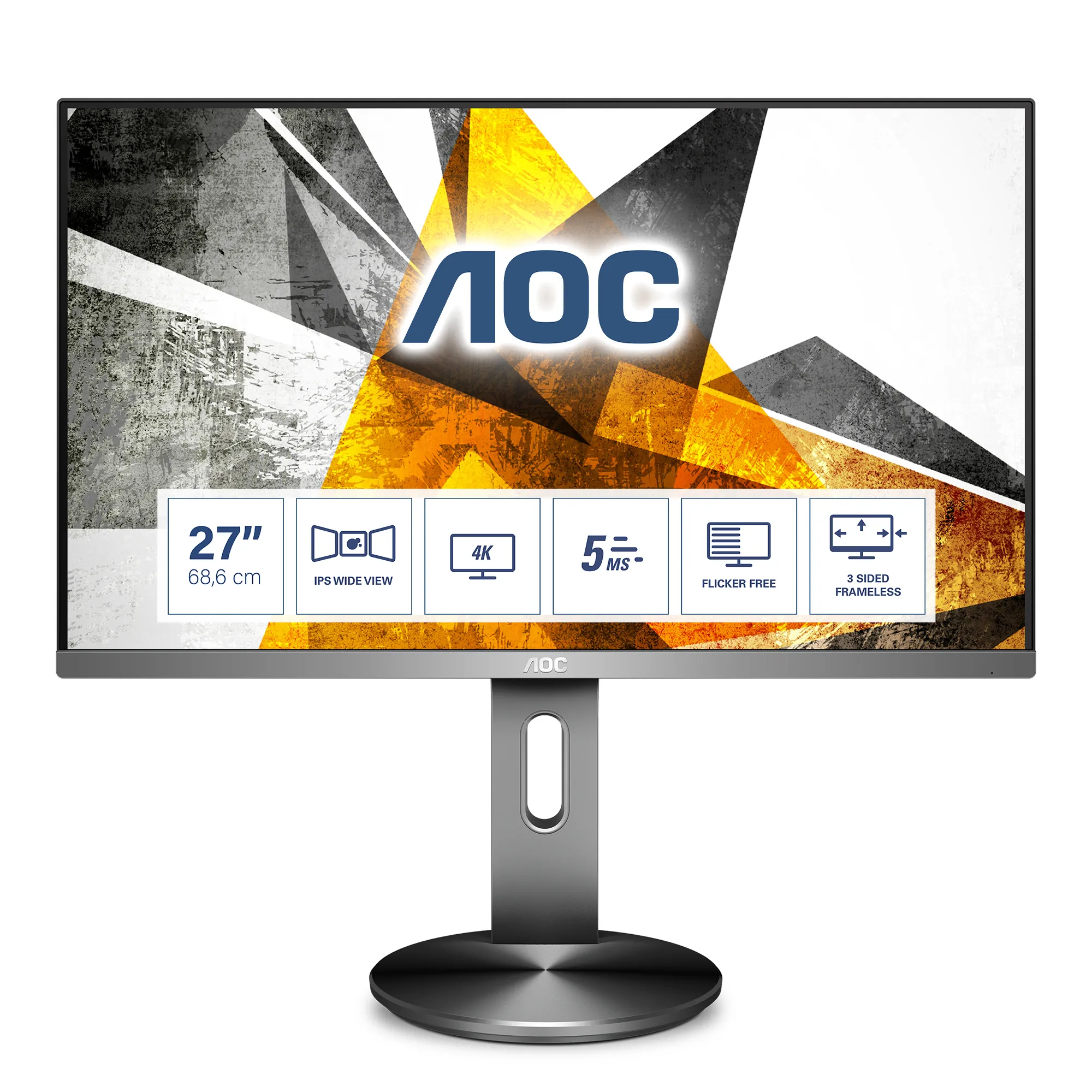 AOC 27&quot; U2790PQU, 4K UHD, IPS - monitor