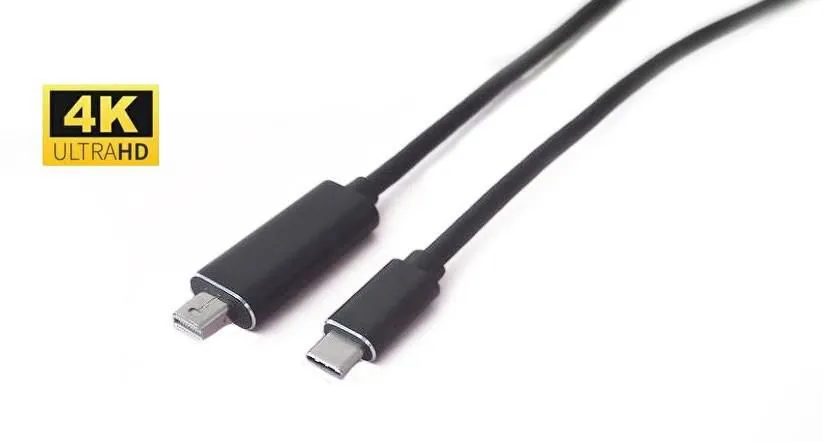 MicroConnect USB-C to Mini DisplayPort cable, 1 m, Black
