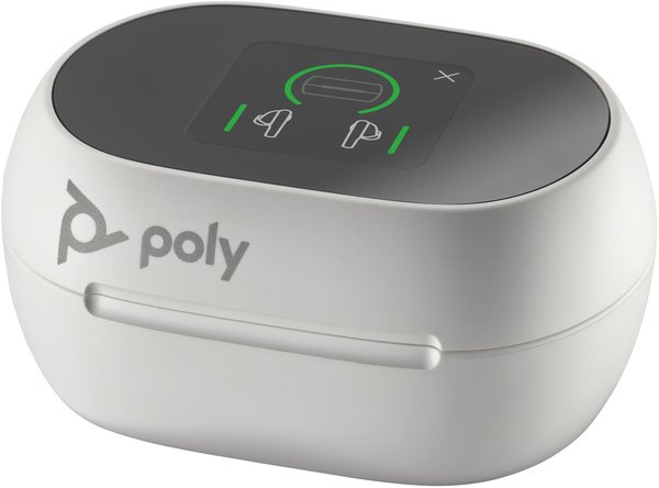 POLY VOYAGER FREE 60+ UC WITH TOUCHSCREEN CHARGE CASE TEAMS USB-A F60TR F60TL F60T CBF60+ BT700 WHITE WW