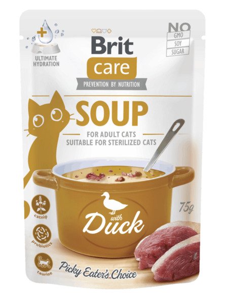 Brit Care Soup with Duck, Kissan m&auml;rk&auml;ruoka, Adult, Steriloitu, 75 g