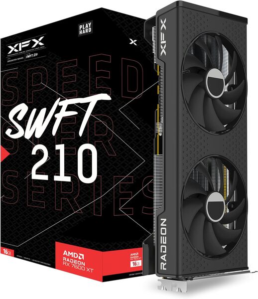 XFX Radeon RX 7600 XT Speedster SWFT210 Core 16 GB - Grafikkort