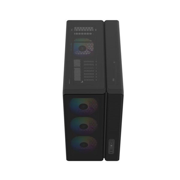 SAMA S50 Midi-Tower Case with window and RGB lighting, Black