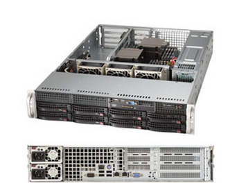 Supermicro SuperServer 6028R-WTR - Palvelin - telineasennettava - 2U - 2-teinen - RAM 0 MB - SATA/SAS - pikavaihto 3.5" - ei kiintolevy&auml; - AST2400 - GigE - moni