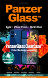 PanzerGlass ClearCase, iPhone 12 mini -suojakuori, Musta, Läpinäkyvä