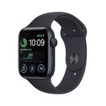 Apple Watch SE GPS, 44mm aluminiumboett midnatt, Sport Band (2022)