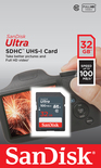 SanDisk Ultra 32 Gt SDHC -muistikortti (100 MB/s)