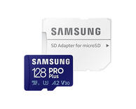 Samsung PRO Plus 128 Gt MicroSDXC -muistikortti + SD-adapteri (2021)