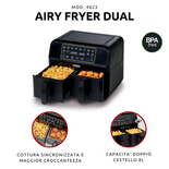 ARIETE Double Air Fryer 2 x drawer