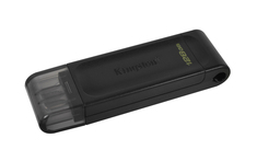 Kingston 128 Gt Data Traveler 70 USB-C 3.2 Gen 1 (3.1 Gen 1) -muistitikku, Musta