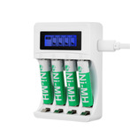 DELTACO Ultimate Ni-Mh USB charger with 4 x AAA batteries